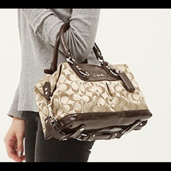 NWT Coach Ashley Signature Satin Satchel F15443 - Picture 13 of 14